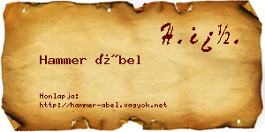 Hammer Ábel névjegykártya
