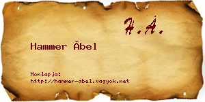 Hammer Ábel névjegykártya