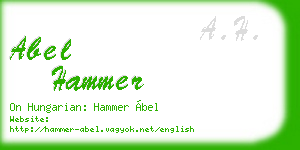 abel hammer business card